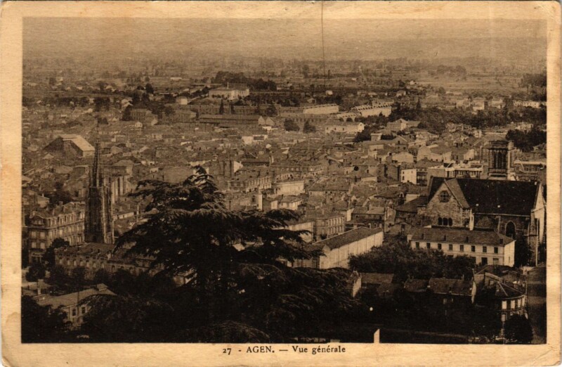 Carte postale ancienne Lot-et-Garonne Agen Vue gébérale