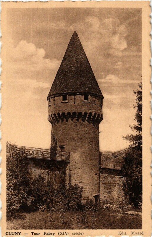Carte postale ancienne Cluny Tour Fabri France à Cluny