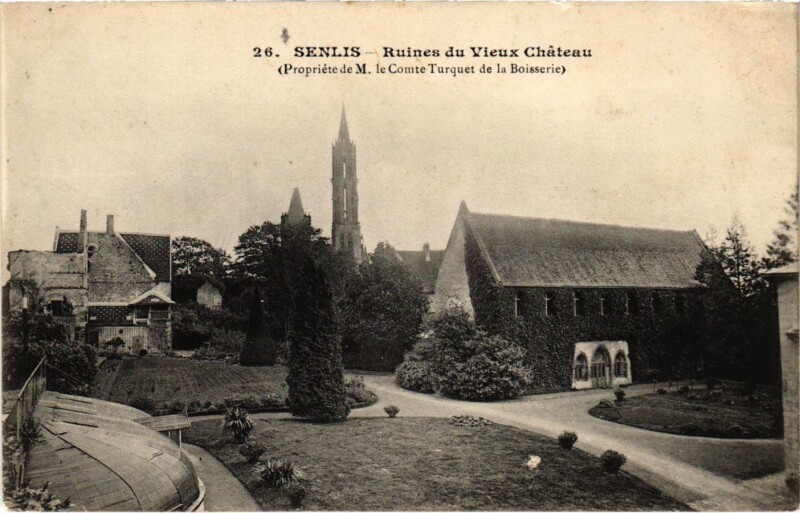 Carte postale ancienne Senlis- Ruines du Vieux Chateau France à Senlis