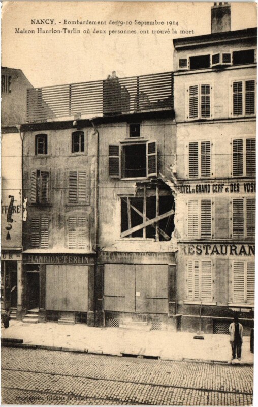 Carte postale ancienne Nancy Bombardement Meurthe et Moselle à Nancy