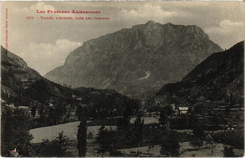 Carte postale ancienne Vallées pres les Cabanes Ariege