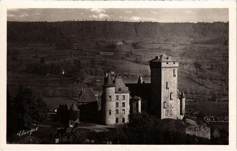 Carte postale ancienne Polminhac Le Chateau Cantal à Polminhac