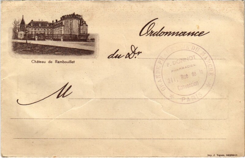 Carte postale ancienne Chateau de Rambouillet enveloppe à Rambouillet