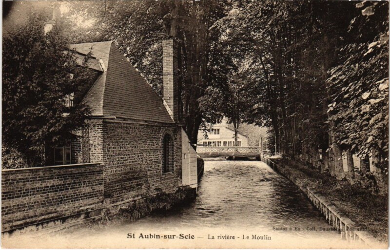 Carte postale ancienne Aubin-sur-Scie - La Riviere