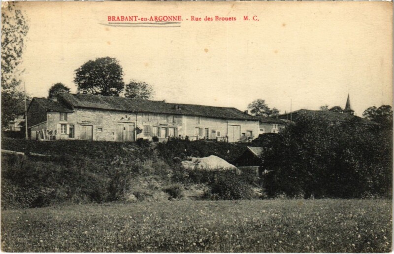 Carte postale ancienne Brabant-en-Argonne - Rue des Broutes