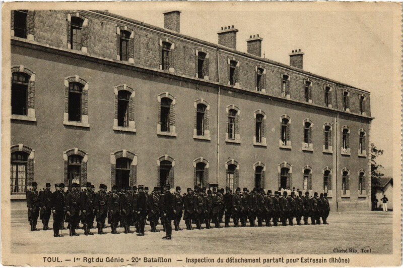 Carte postale ancienne Militaire Toul - 1er Rgt du Génie - 20e Bataillon