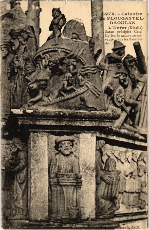 Carte postale ancienne Plougastel Daoulas- Calvaire France à Daoulas