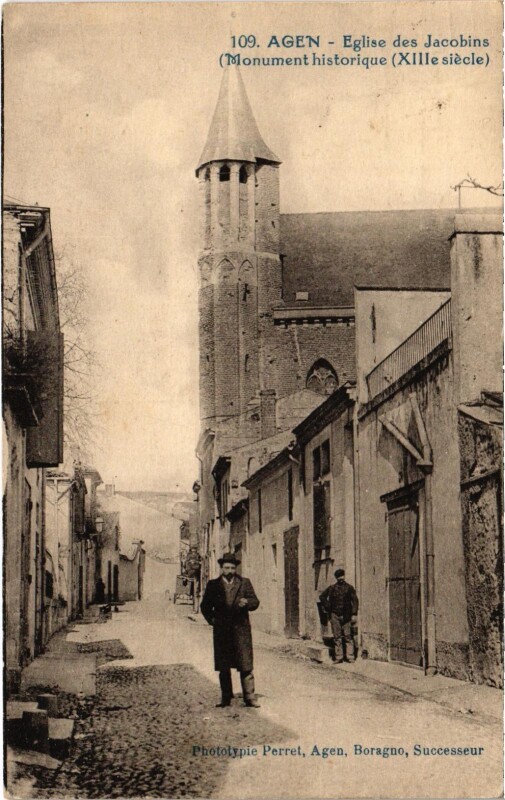 Carte postale ancienne Agen Eglise des Jacobins