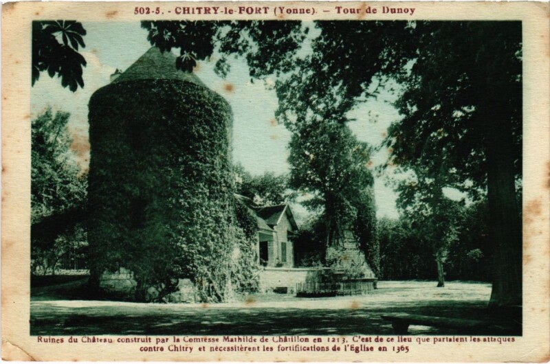 Carte postale ancienne Chitry-le-Port - Tour de Dunoy à Chitry