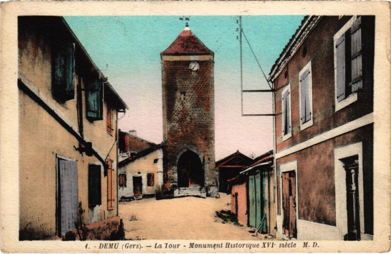 Carte postale ancienne Demu - La Tour à Dému