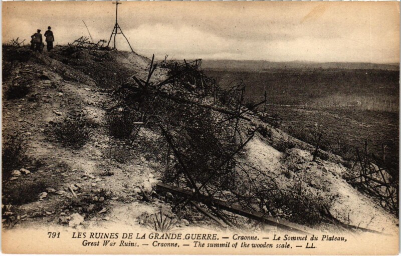 Carte postale ancienne Militaire Craonne - Le Sommet du Plateau à Craonne