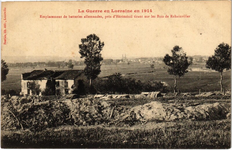 Carte postale ancienne Militaire Emplacement de batteries allemandes
