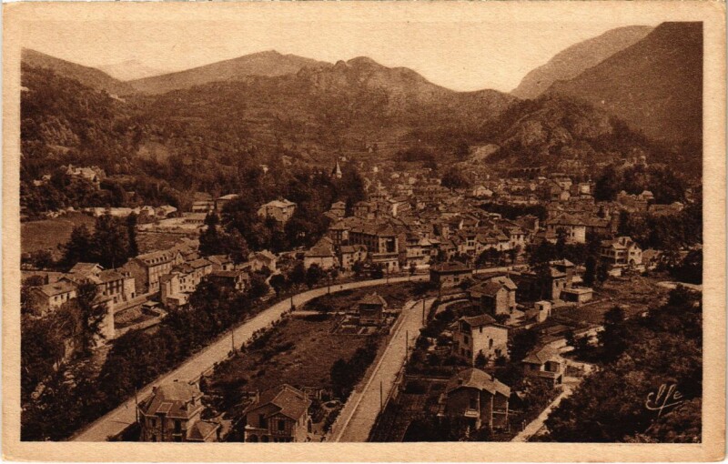 Carte postale ancienne Ax les Thermes- vue generale France à Ax-les-Thermes