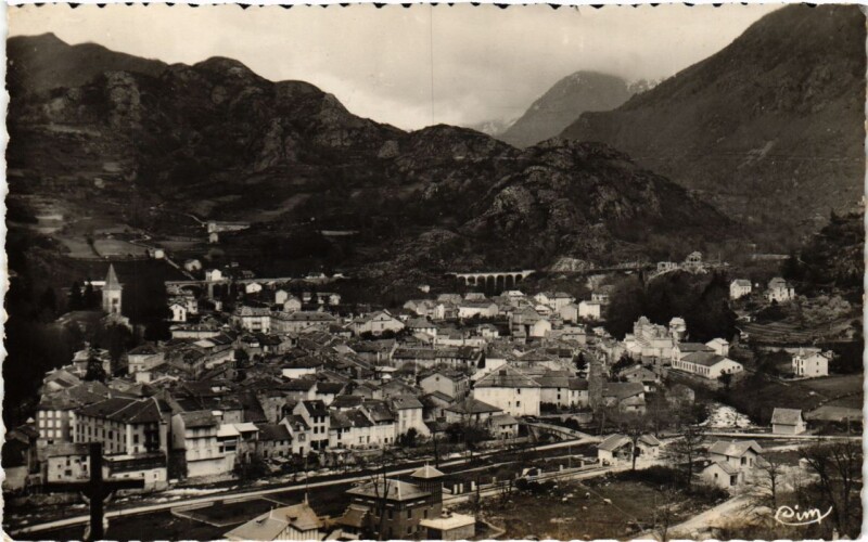 Carte postale ancienne Ax les Thermes- vue generale France à Ax-les-Thermes