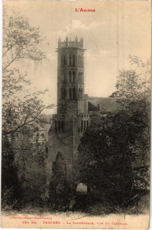 Carte postale ancienne Pamiers- La Cathedrale France à Pamiers
