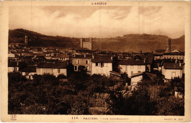 Carte postale ancienne Pamiers- vue panoramique France à Pamiers