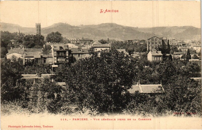 Carte postale ancienne Pamiers- vue generale France à Pamiers