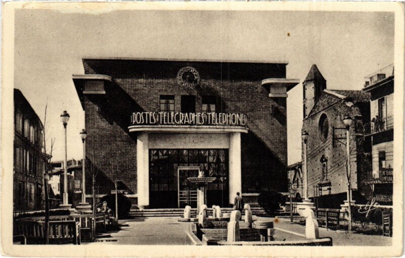 Carte postale ancienne Pamiers- Hotel des Postes France à Pamiers