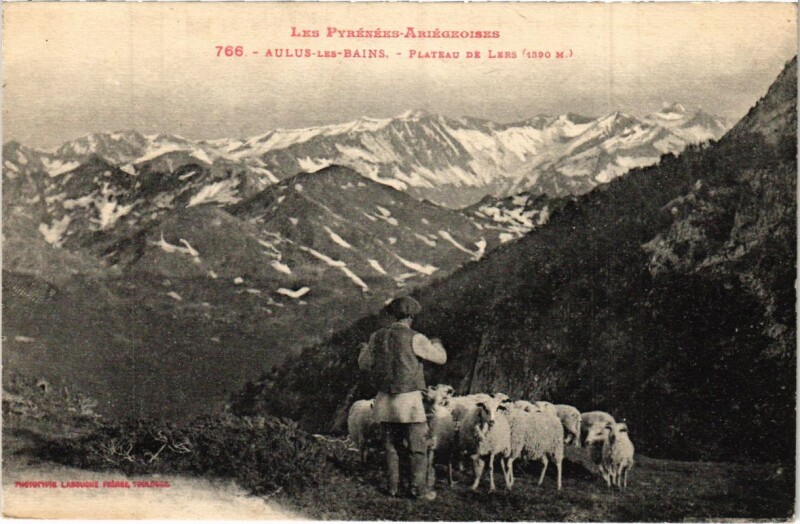 Carte postale ancienne Aulus- Plateau de Lers France