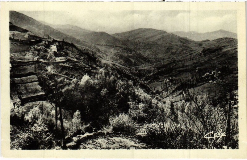 Carte postale ancienne Vallee de Montferrier a Montsegur France à Montferrier