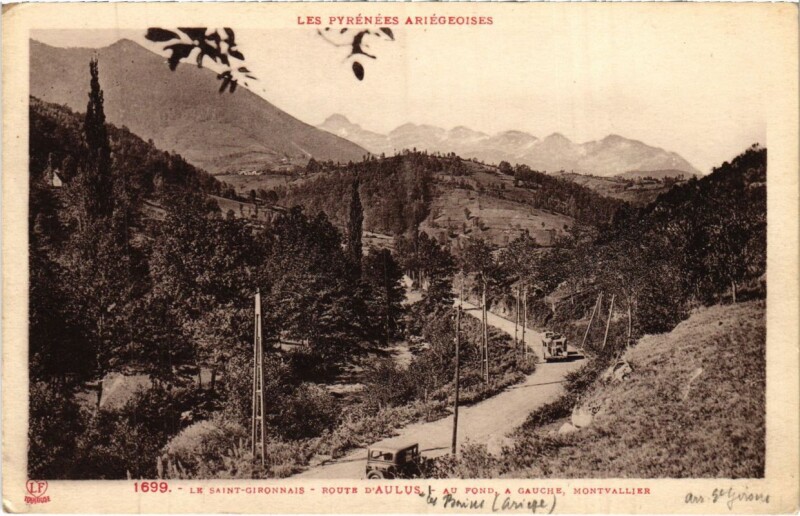 Carte postale ancienne Route d'Aulus France