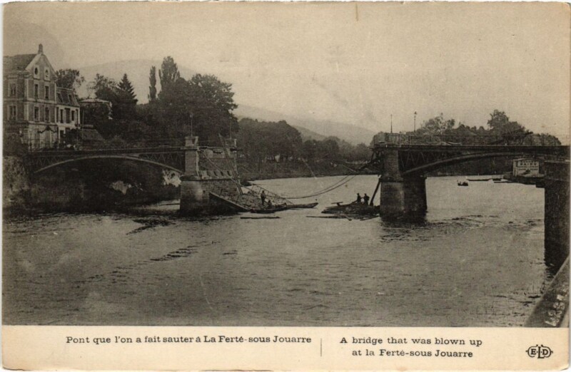 Carte postale ancienne La Ferte sous Jouarre Pont que l'on a fait sauter à Jouarre