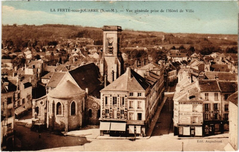 Carte postale ancienne La Ferte sous Jouarre vue generale pris de l'Hotel de Ville à Jouarre