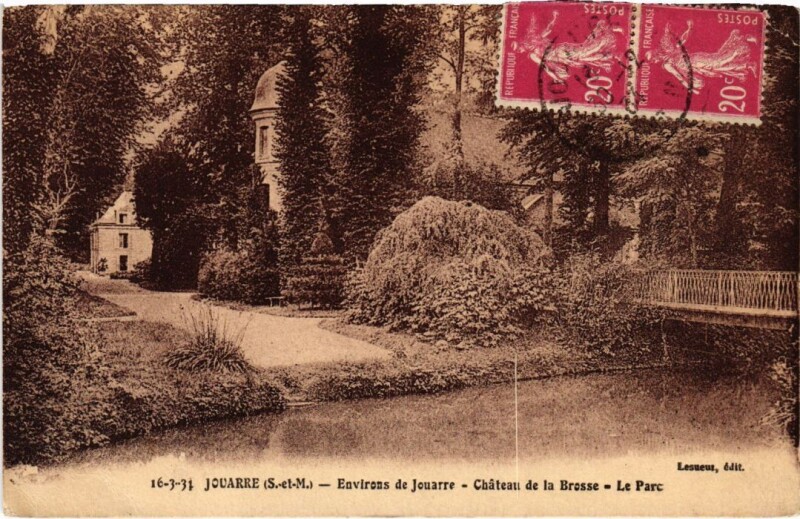 Carte postale ancienne La Ferte sous Jouarre Chateau de la Brosse , Le Parc à Jouarre