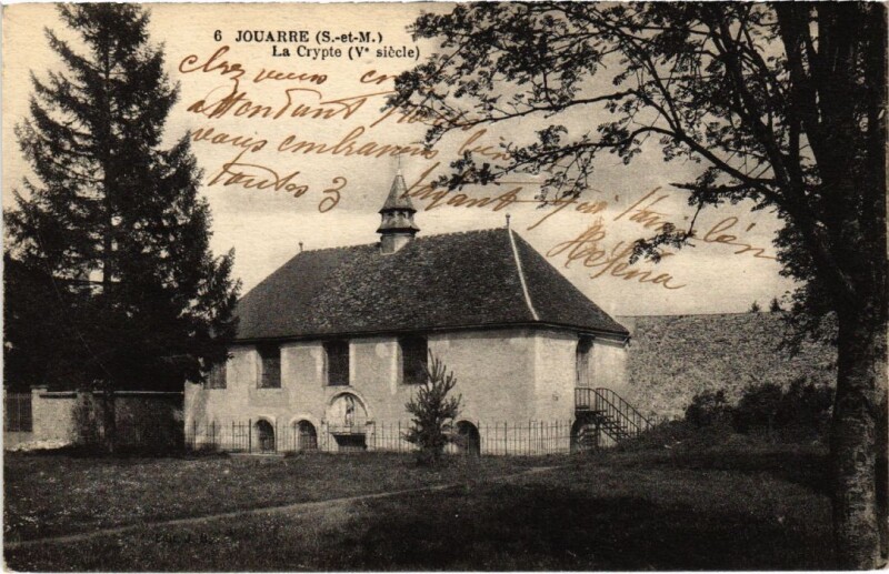 Carte postale ancienne La Ferte sous Jouarre La Crypte à Jouarre