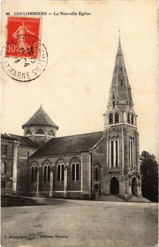 Carte postale ancienne Coulommiers La Nouvelle Eglise à Coulommiers