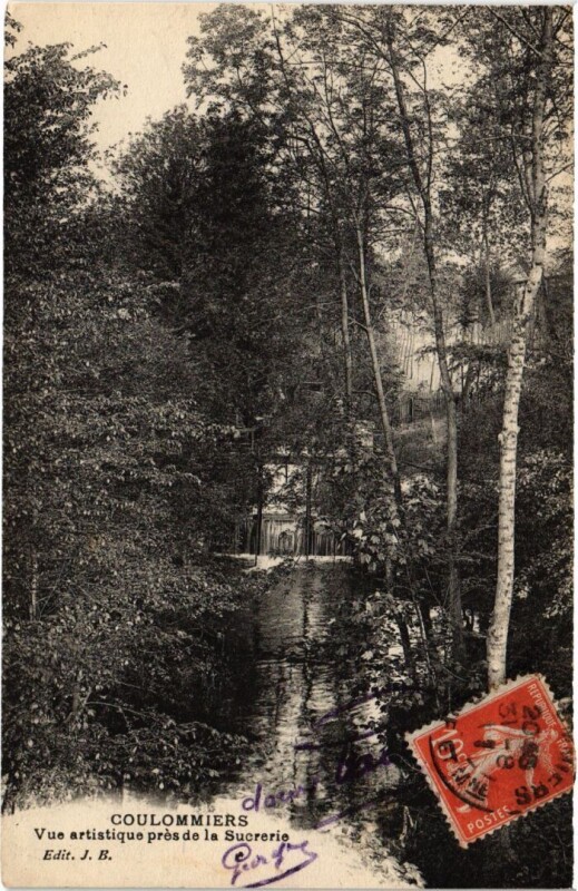 Carte postale ancienne Coulommiers vue artistique pres de la Sucrerie à Coulommiers