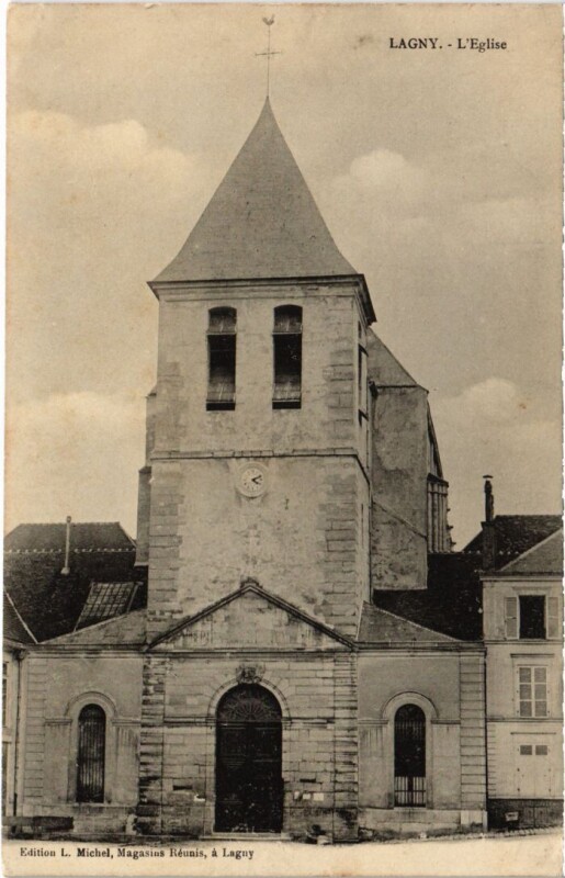 Carte postale ancienne Lagny Eglise
