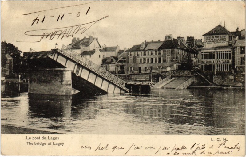 Carte postale ancienne Lagny Le Pont
