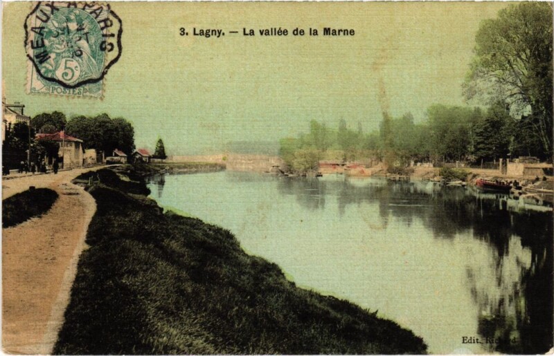 Carte postale ancienne Lagny La vallee de la Marne