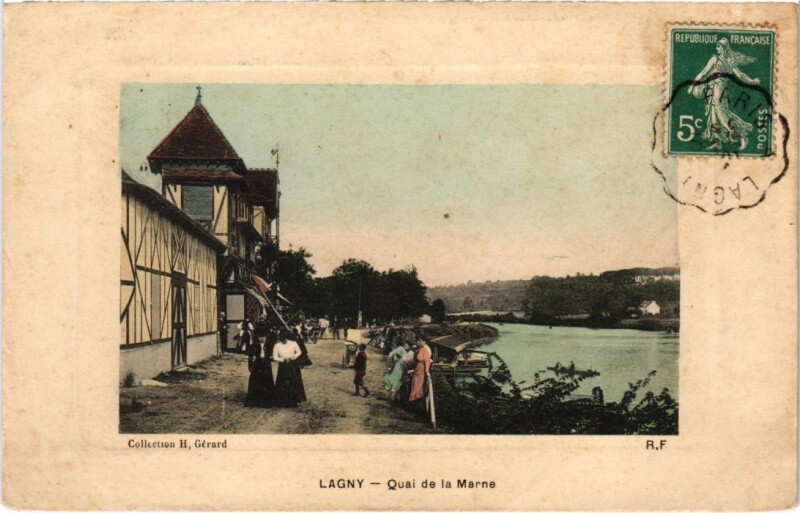 Carte postale ancienne Lagny Quai de la Marne