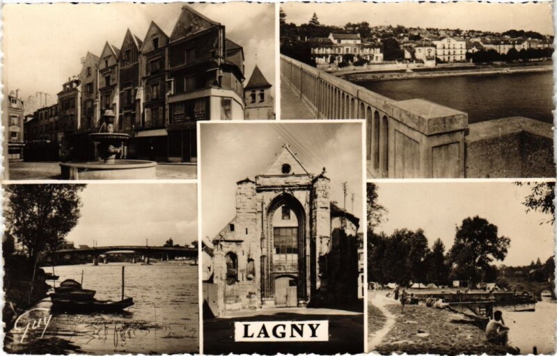 Carte postale ancienne Lagny souvenir