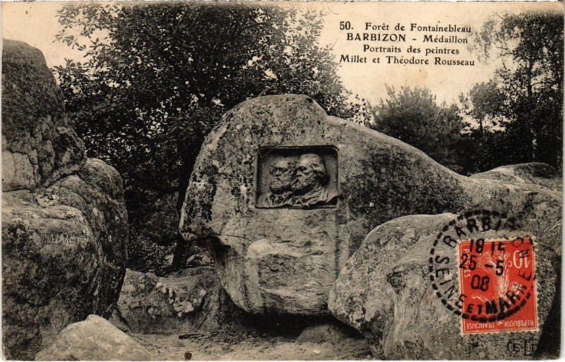 Carte postale ancienne Barbizon Medallion Portraits à Barbizon