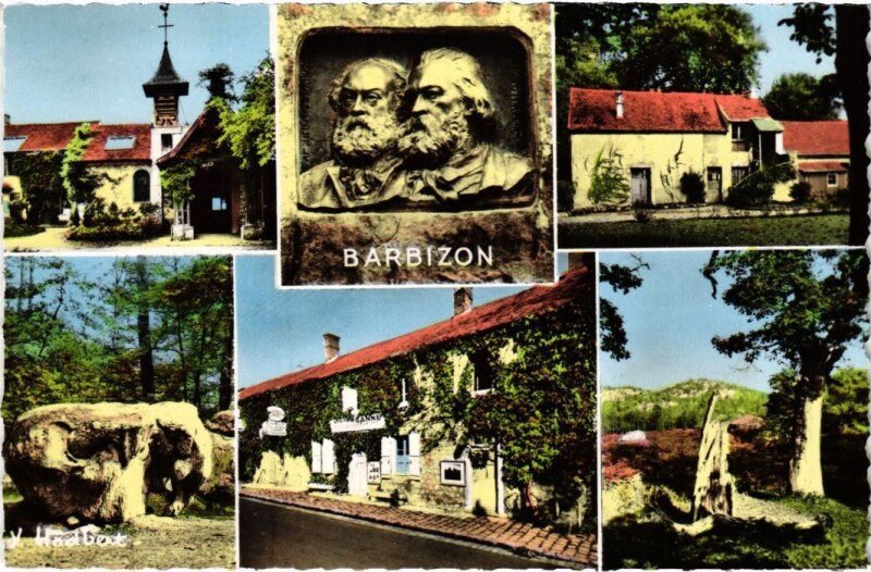 Carte postale ancienne Barbizon souvenir à Barbizon