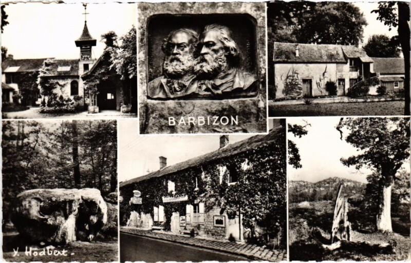 Carte postale ancienne Barbizon souvenir à Barbizon