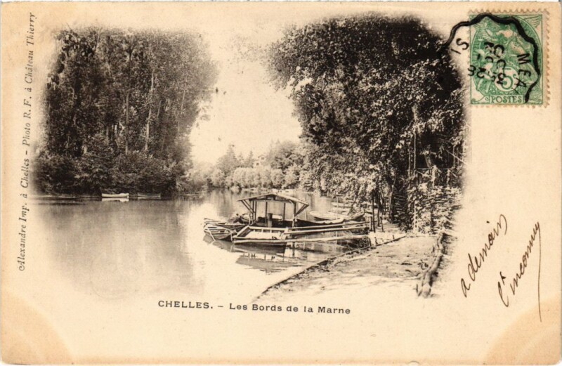 Carte postale ancienne Chelles Les Bords de la Marne à Chelles