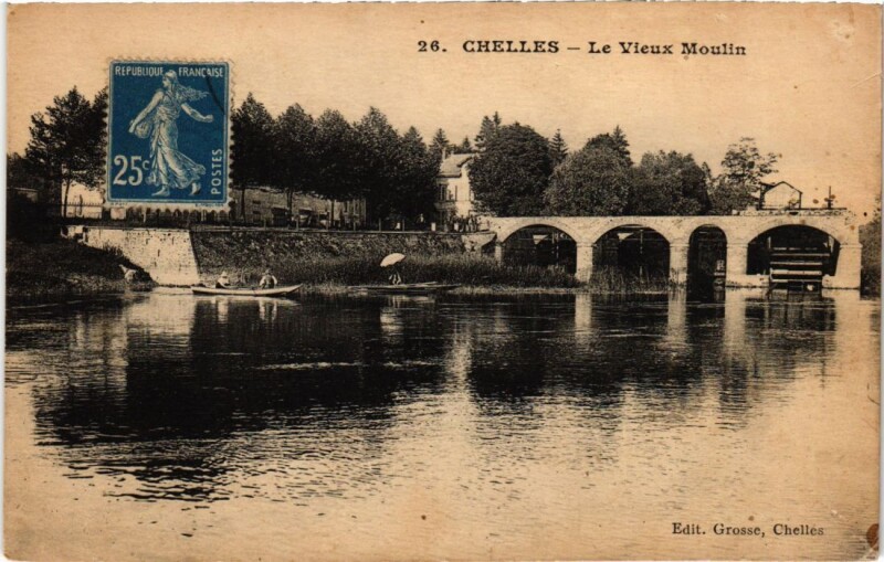 Carte postale ancienne Chelles Le vieux Moulin à Chelles