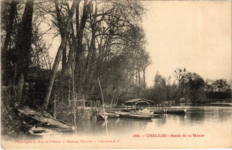 Carte postale ancienne Chelles Bords de la Marne à Chelles