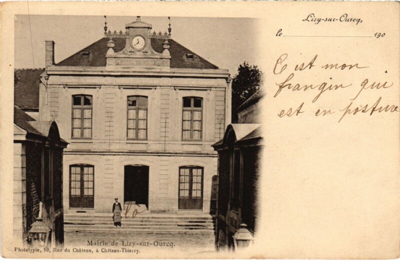 Carte postale ancienne Lizy sur Ourcq Mairie à Lizy-sur-Ourcq