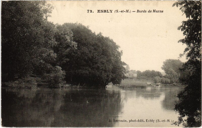 Carte postale ancienne Esbly Bords du Marne à Esbly