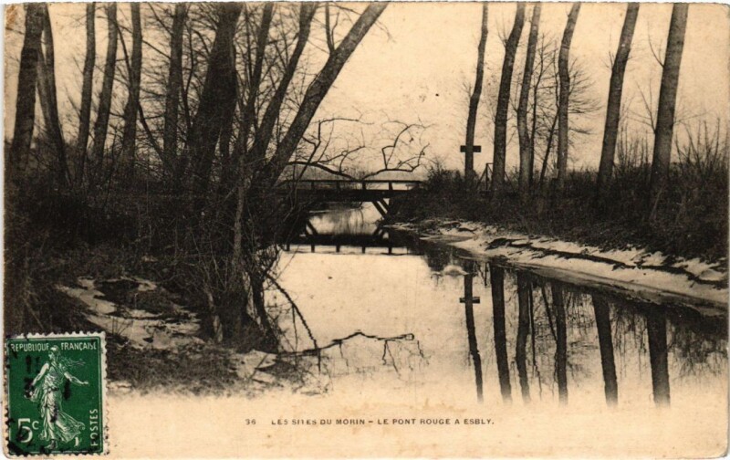 Carte postale ancienne Esbly Le Pont Rouge à Esbly