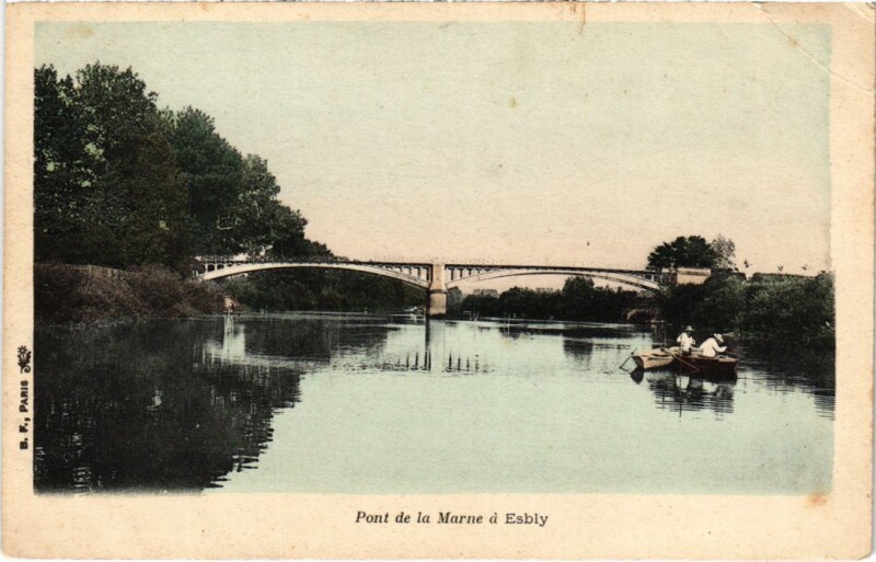Carte postale ancienne Esbly Pont de la Marne à Esbly
