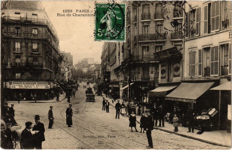 Carte postale ancienne Paris 12e Rue de Charenton ed. Gondry à Paris 12e