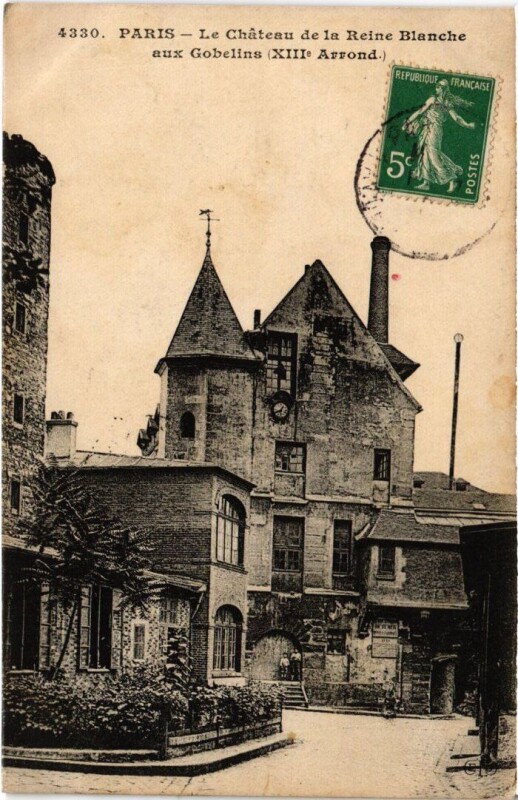 Carte postale ancienne Paris 13e Chateau de la reine Blanche aux Gobelins à Paris 13e