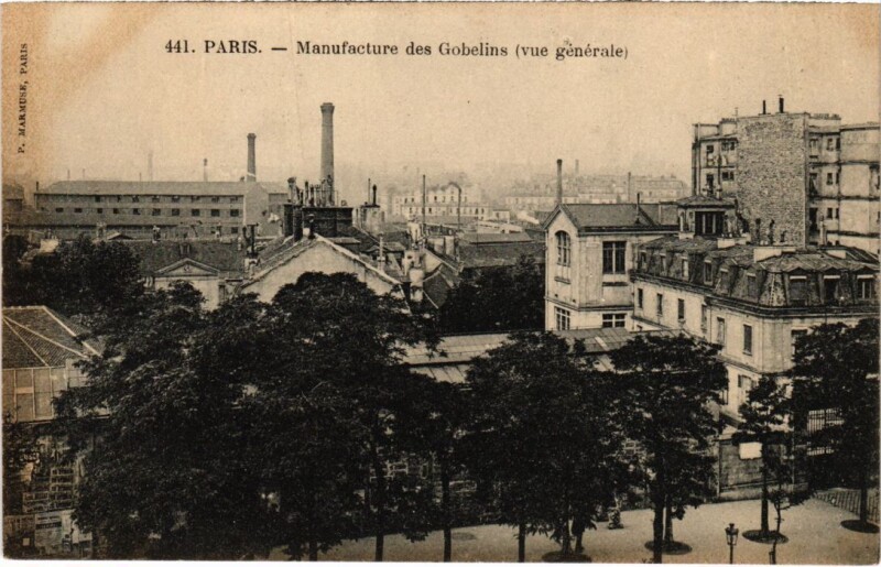 Carte postale ancienne Paris 13e Manufacture des Gobelins à Paris 13e