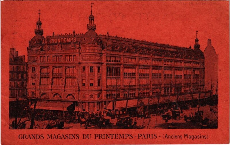 Carte postale ancienne Paris 9e gds Magasins du Printemps à Paris 9e